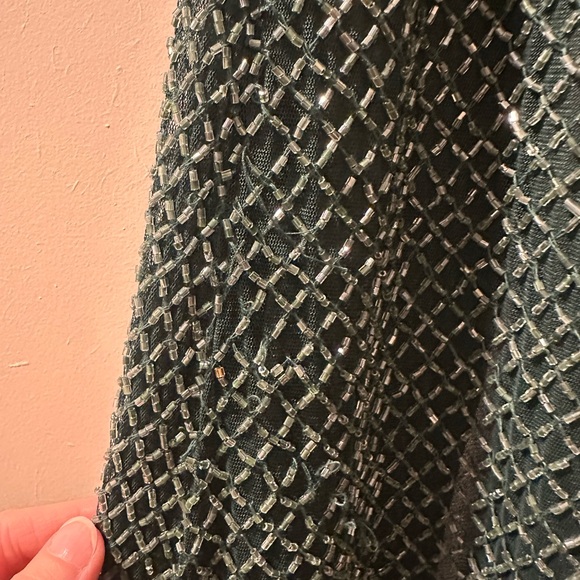 Mac Duggal Evening - 5056D Long Sleeve Beaded High Slit Gown - Picture 6 of 8